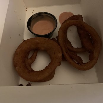 Hail Mary's - three onion rings in a box - American Near Me - Bozeman, Montana Hail Mary's - three onion rings in a box - American Near Me - Bozeman, Montana