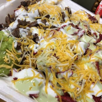 TJ Tacos - Half adobada, half carne asada fries. Yum! - Mexican Near Me - Escondido, California TJ Tacos - Half adobada, half carne asada fries. Yum! - Mexican Near Me - Escondido, California