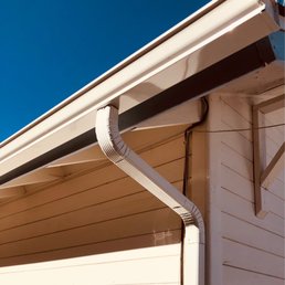 a close up of a gutter