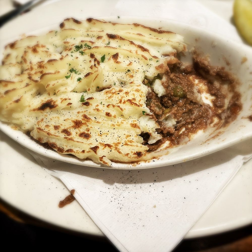 Grasshopper Irish Pub & Restaurant - Shepherd's pie after we tucked in - Irish Near Me - Newfoundland, New Jersey Grasshopper Irish Pub & Restaurant - Shepherd's pie after we tucked in - Irish Near Me - Newfoundland, New Jersey