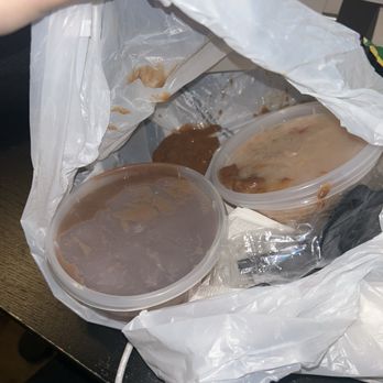 Carolina’s - Greenway - Again nasty bean mess not properly sealed. - Mexican Near Me - Glendale, Arizona