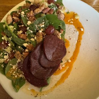 Harwood House Restaraunt - Beet salad with candied walnuts, bacon, apples and grapes - Hotels Near Me - Paradise, Montana