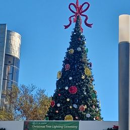 Seasonal display as you're walking up