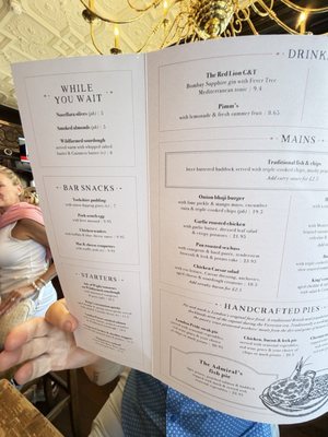 Menu photo 1 The Red Lion London, XGL Menu photo 1 The Red Lion London, XGL