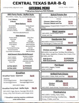 Menu photo 1 Central Texas Bar-B-Q Houston, TX Menu photo 1 Central Texas Bar-B-Q Houston, TX