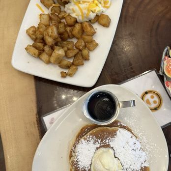Mornings Breakfast & Brunch - Side of pancakes and Diced Potatoes - Breakfast & Brunch Near Me - Fishers, Indiana Mornings Breakfast & Brunch - Side of pancakes and Diced Potatoes - Breakfast & Brunch Near Me - Fishers, Indiana