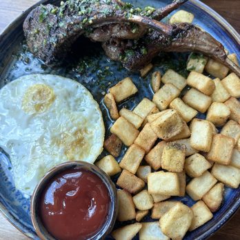 City Cellars HTX - HRW Brunch lamb chops - New American Near Me - Houston, Texas