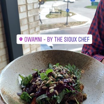 Owamni - Wild rice bowl with bison - New American Near Me - Minneapolis, Minnesota