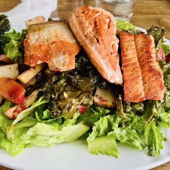 New York Cafe - Roasted vegetables salad with salmon - Seafood Near Me - Ketchikan, Alaska New York Cafe - Roasted vegetables salad with salmon - Seafood Near Me - Ketchikan, Alaska