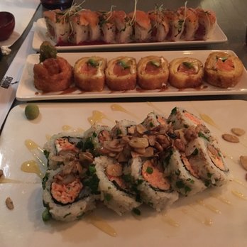 Sushiato - Moonlight roll, Dracula roll and a sweet roll. - Japanese Near Me - Weston, Florida Sushiato - Moonlight roll, Dracula roll and a sweet roll. - Japanese Near Me - Weston, Florida