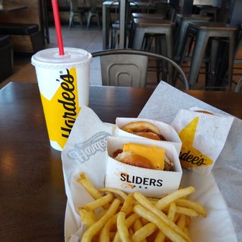 Hardee's - Double Cheeseburger Sliders with fries, drink, and cookie as one of the All Star Meals. - Burgers Near Me - Columbus, Ohio Hardee's - Double Cheeseburger Sliders with fries, drink, and cookie as one of the All Star Meals. - Burgers Near Me - Columbus, Ohio
