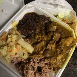 Half curry, goat, half oxtail.