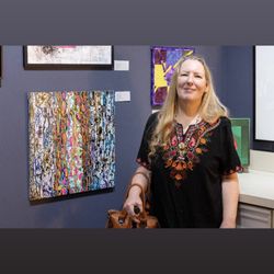 Trippy's Smoke Shop - Me and my painting at the Artists archives i need help , walking and I dont drive i use a can or a walker to get around and my husband's han