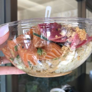 FOB Poke Bar- Seattle - Look at those huge salmon chunks!!! Love. - Poke Near Me - Seattle, Washington