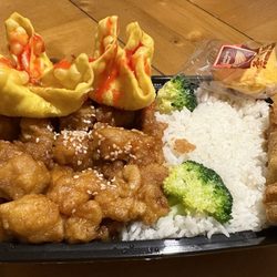 China Wok - Sesame chicken, white rice, crab Rangoon, eggroll, and, of course, a fortune cookie