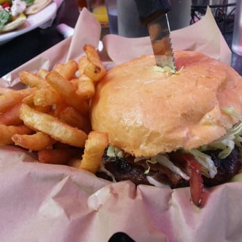 Cornucopia Restaurant - Bleu cheese burger! - Beer Gardens Near Me - Eugene, Oregon