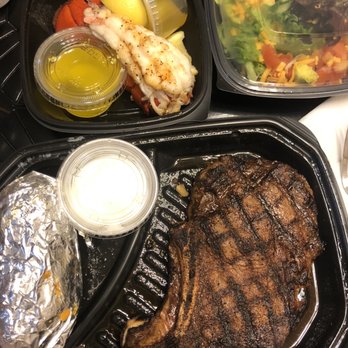 LongHorn Steakhouse - Outlaw Ribeye(R)* with bake potato, side garden salad, along with 4oz. Lobster Tail. - Steakhouses Near Me - West Palm Beach, Florida