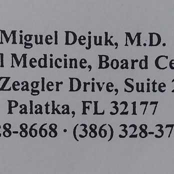 Miguel Dejuk, MD - Internal Medicine Near Me - Palatka, Florida Miguel Dejuk, MD - Internal Medicine Near Me - Palatka, Florida