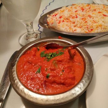India Quality Restaurant - Butter chicken with basmati rice; rice pictured was for three people to share - Indian Near Me - Boston, Massachusetts India Quality Restaurant - Butter chicken with basmati rice; rice pictured was for three people to share - Indian Near Me - Boston, Massachusetts