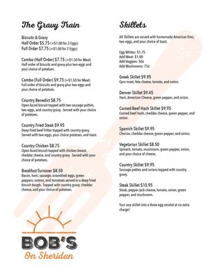Menu photo 2 Bob's On Sheridan Racine, WI