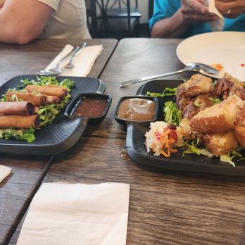 Qsina 8 - Leaching and spring rolls.  Also ordered the Kare Kare shrimp , pandit and pinacebit.  Soo good. - Noodles Near Me - Union, New Jersey