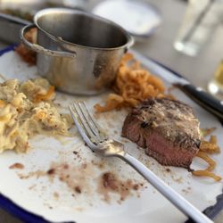 Bay View Restaurant & Bar - Filet with mashed potatoes and mushrooms