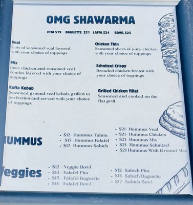 Menu photo 1 OMG Shawarma New York, NY