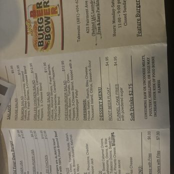 JAG Beer Burger Bowery - Menu - Burgers Near Me - Fairmont, West Virginia