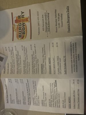 Menu photo 1 JAG Beer Burger Bowery Fairmont, WV