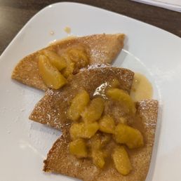Peach crepes