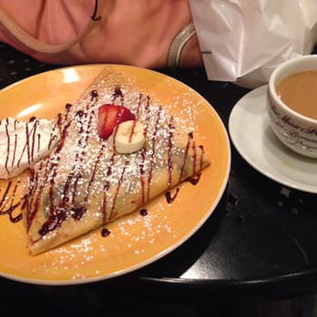 Crepes de Paris - Royal (most expensive one $8.99) delicious also regular coffee is great! - Creperies Near Me - Brea, California