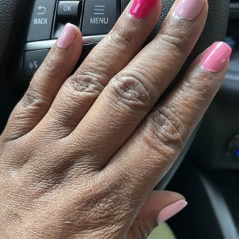 Nail Show - Just after my manicure wedges were a little sharp, but they looked ok.. - Nail Salons Near Me - Fayetteville, Georgia