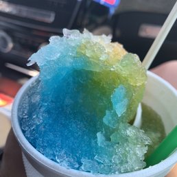 I was handed the snow cone and then asked for extra syrup this is what I got back