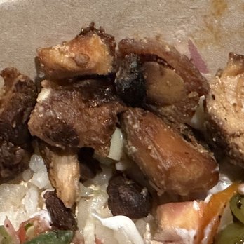 Chipotle Mexican Grill - Those aren't black beans, I ordered pinto. That's the chicken I was served in the drive thru. I got salty chicken jerky bits. - Fast Food Near Me - Palm Desert, California Chipotle Mexican Grill - Those aren't black beans, I ordered pinto. That's the chicken I was served in the drive thru. I got salty chicken jerky bits. - Fast Food Near Me - Palm Desert, California