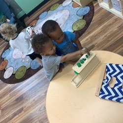 Lily Pad Nursery + Preschool - Student becomes the teacher! "Cooperation brings about peace"
-Maria Montessori