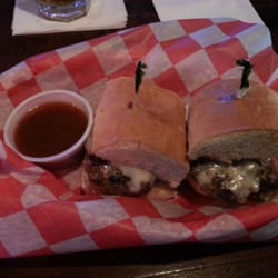 2$ mini burger! Hot Pepperjack with Black N Gold sauce! Do it!