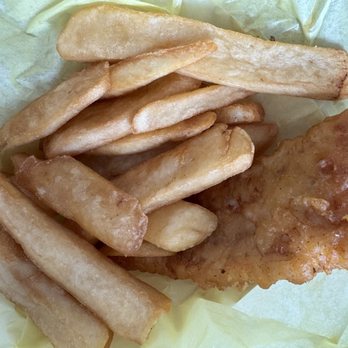 H Salt Esquire Fish & Chips - Piccadilly Plate only $7.30 (I ate some of the fries already) - Fish & Chips Near Me - Orange, California