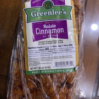 Greenlee's Bakery - Cinnamon Raisin Bread is yummy with a light layer of peanut butter - Bakeries Near Me - San Jose, California Greenlee's Bakery - Cinnamon Raisin Bread is yummy with a light layer of peanut butter - Bakeries Near Me - San Jose, California