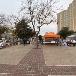 Local art market with doubletree in the background. Local art market with doubletree in the background.