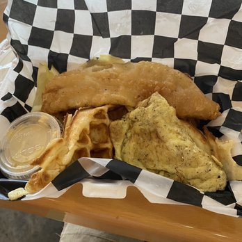 Love Handle - Fish, Waffle Egg Plate - Delis Near Me - Indianapolis, Indiana