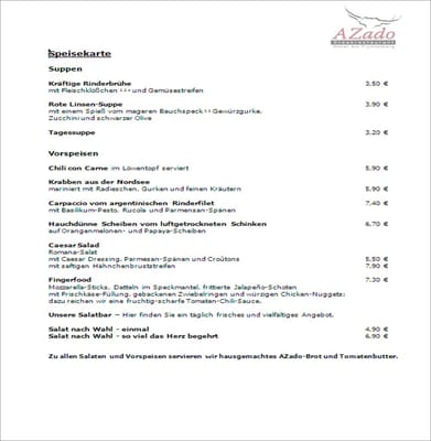 Menu photo 3 AZado Steakrestaurant Kurort Oberwiesenthal, SN