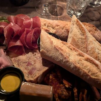 Gordon's Wine Bar - 3 meat charcuterie board with extra bread - Wine Bars Near Me - London, XGL