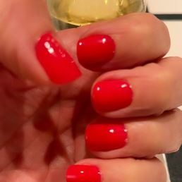 Manicure with regular polish. Manicure with regular polish.