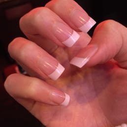 White tips with special buffing for extra shine. Love it!!