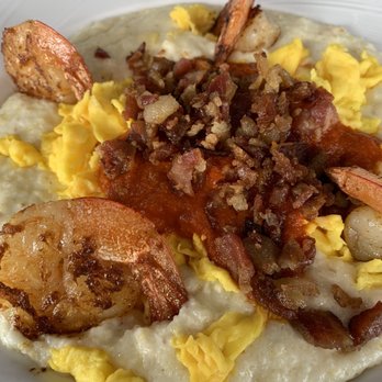Untoasted - Bacon, Shrimp and Grits. Tasty! It's a hearty portion of grits ! - Breakfast & Brunch Near Me - Hallandale Beach, Florida Untoasted - Bacon, Shrimp and Grits. Tasty! It's a hearty portion of grits ! - Breakfast & Brunch Near Me - Hallandale Beach, Florida
