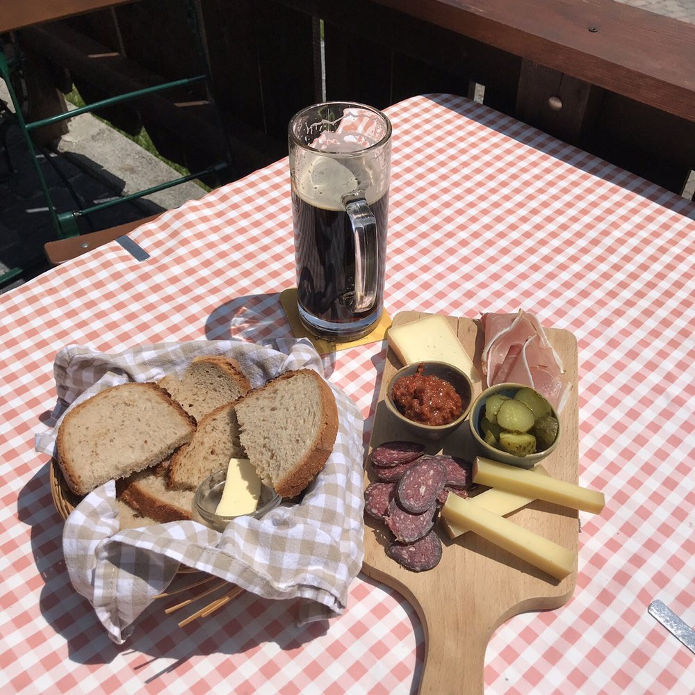 Cold platter and beer Cold platter and beer