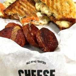 Cheese & Bread - Toasted cheese sandwich with a side of Sujuk sausage. Photo from website