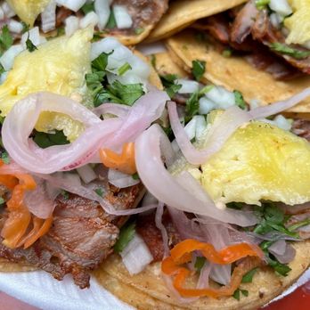 Tacos el charro - Tacos al pastor with habanero/pickled onions - Food Stands Near Me - San Francisco, California Tacos el charro - Tacos al pastor with habanero/pickled onions - Food Stands Near Me - San Francisco, California