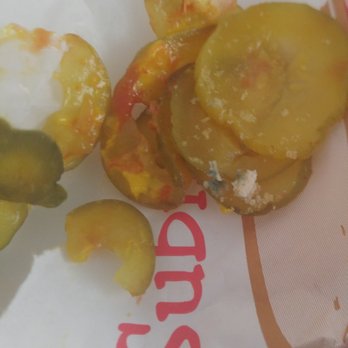 Michaelangelos Pizza and Subs - Pinched off mold on pickle - Italian Near Me - Surf City, North Carolina