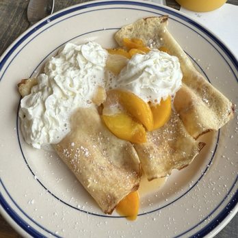Mike’s All Day Breakfast - Peach Crepe - Breakfast & Brunch Near Me - Kennebunk, Maine Mike’s All Day Breakfast - Peach Crepe - Breakfast & Brunch Near Me - Kennebunk, Maine